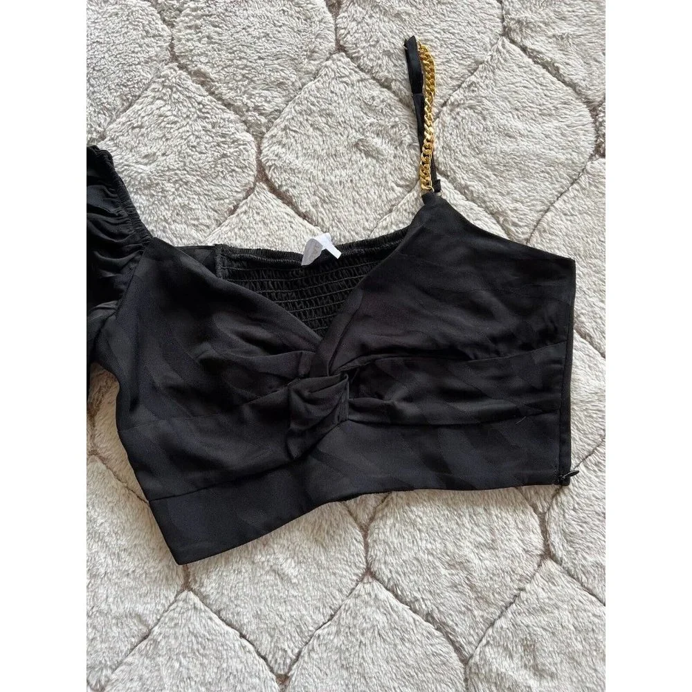 DAIMARAN Oxford Women's Two-Piece Set Top Long Sleeve + Skirt Black S - Picture 2 of 7